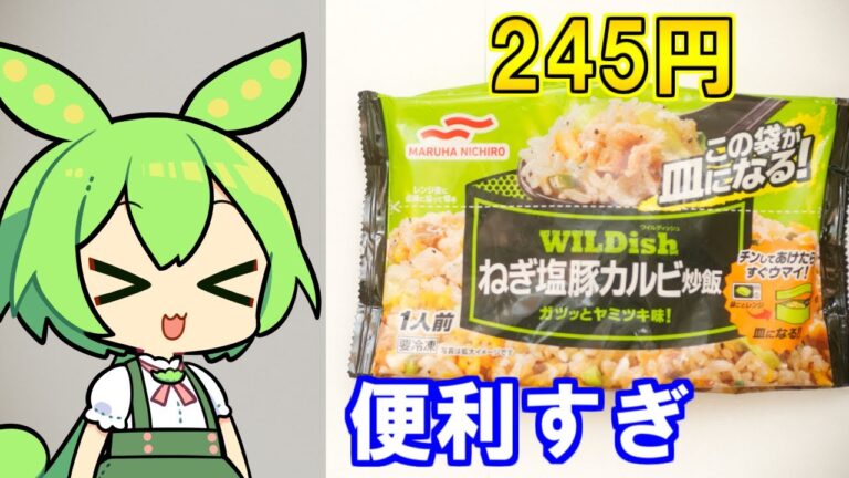 【新発明？】マルハニチロ　皿がいらない「ねぎ塩豚カルビ炒飯」はうまいのか？　#VOICEVOX　#ずんだもん