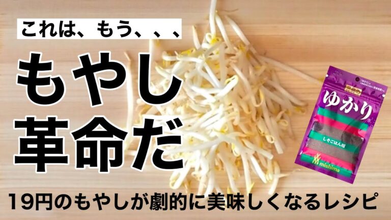 【超簡単】短時間でできる！豚肉ともやしのゆかり炒め