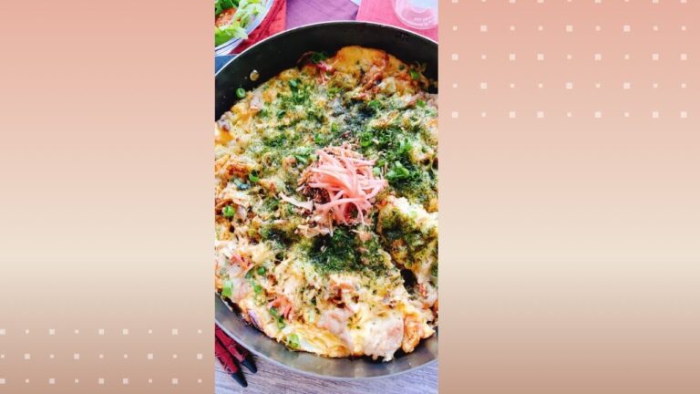 トースター【粉なしお好み焼き】具沢山オムレツ/ Powderless okonomiyaki / pork cabbage cheese omelet