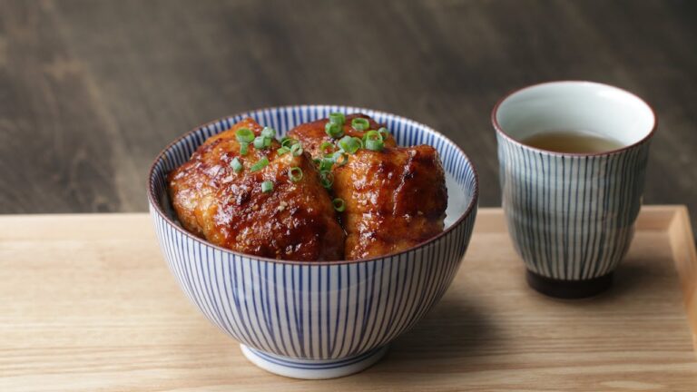 豆腐でカサ増し！肉巻き豆腐の角煮風丼