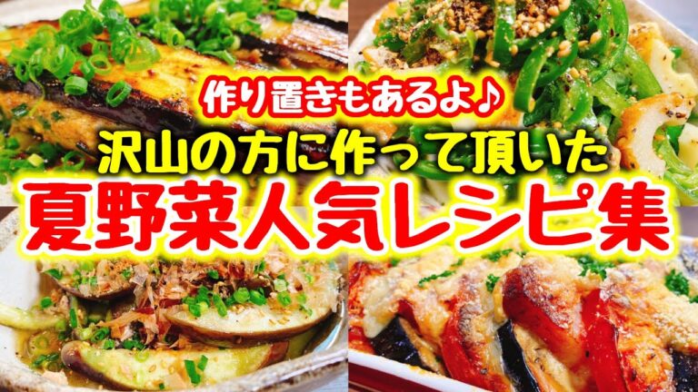 【永久保存版】簡単おいしい♪夏野菜を使った人気料理４品【こっタソレシピ集⑤】作り置きもあるよ♪