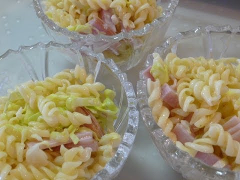 【レシピ】キャベツとマカロニのサラダ　How to make macaroni salad of cabbage and