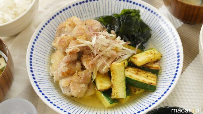 焼き色こんがり！ 鶏もも肉と ズッキーニの 塩 ポン酢 ぶっかけ のレシピ 作り方