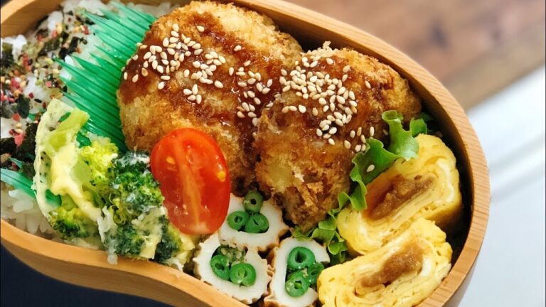 【お弁当・コロッケ弁当】ENG  sub卵焼きアレンジ lunch box bentoちくわ　ブロッコリーチーズ焼き