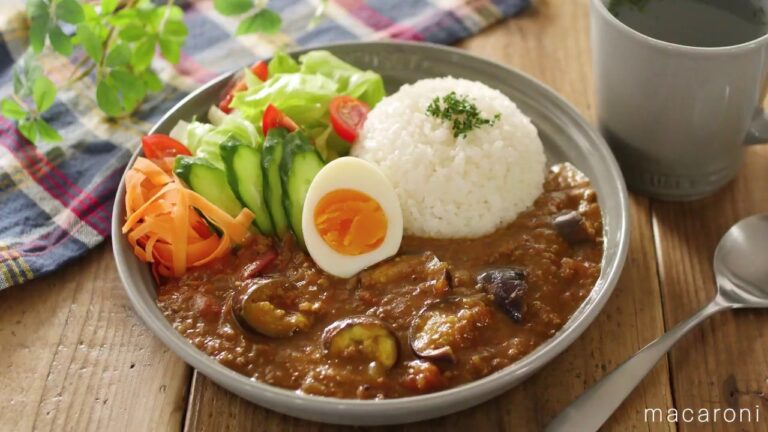 macaroni流 2 STEP COOKING「なすとトマトのキーマカレー」