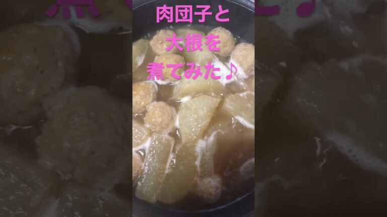 寒いので🥶肉団子と大根を煮てみました♪