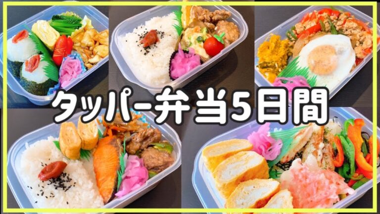 【タッパー弁当5日間】1週間のお弁当作り/旦那弁当