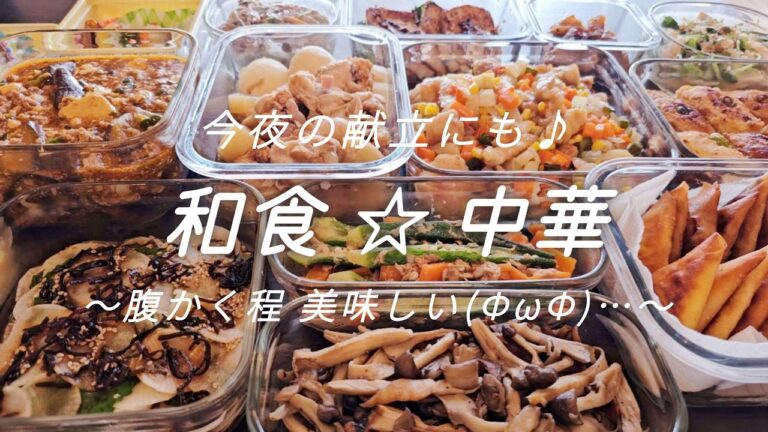 【作り置き13品】簡単に和食・中華・揚げ焼き・煮物/腹が立っても美味しいおかず( ´∀`)大根/蓮根/オクラ/こんにゃく/長芋/ナス