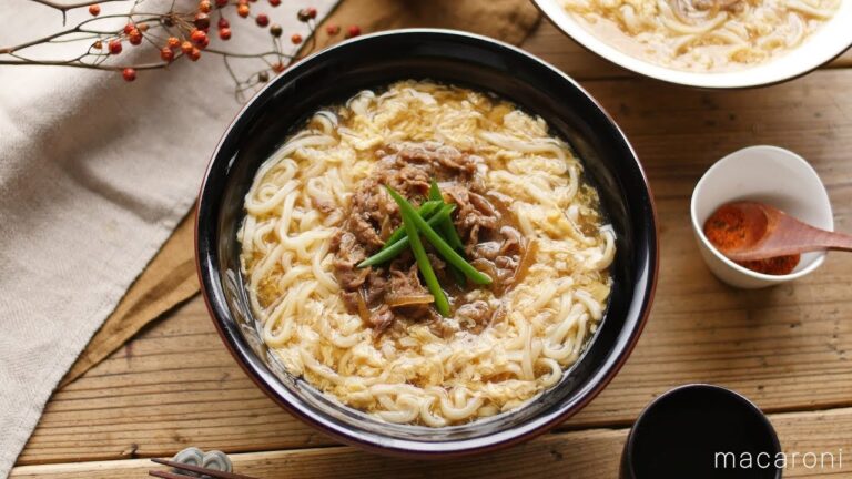 とろとろちゅるりん「甘辛肉たまあんかけうどん」のレシピ・作り方