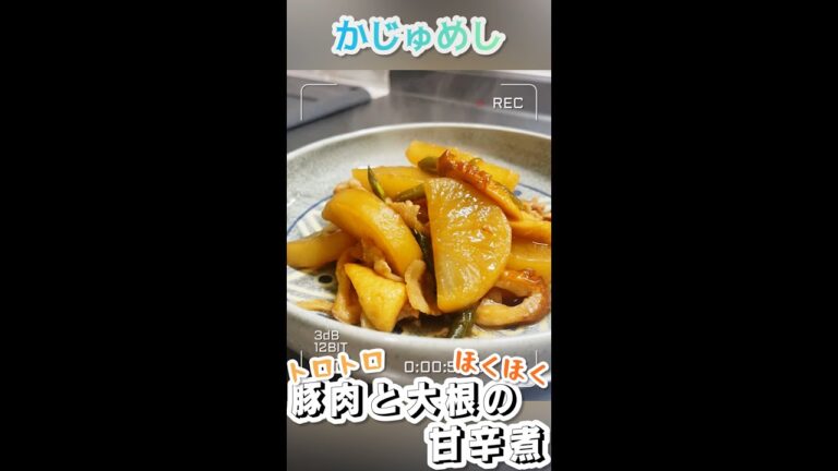 【料理上手】豚肉と大根の甘辛煮【飯テロ】