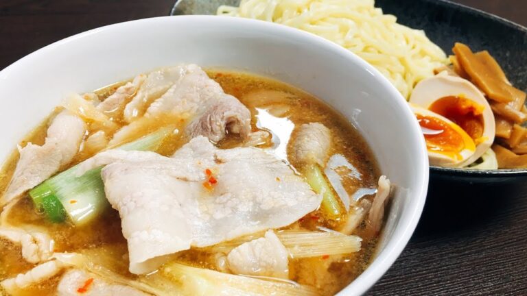 【プロ直伝】これがまた簡単で驚くほど旨い‼️『本格濃厚豚バラ葱味噌つけ麺』Japanese Ramen dipping noodles directly by Professional