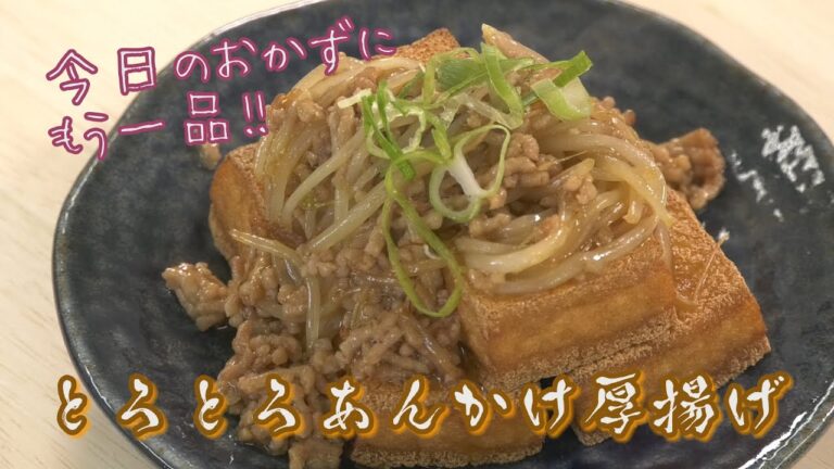 【クッキングnavi】ひき肉ともやしのとろとろあんかけ厚揚げ