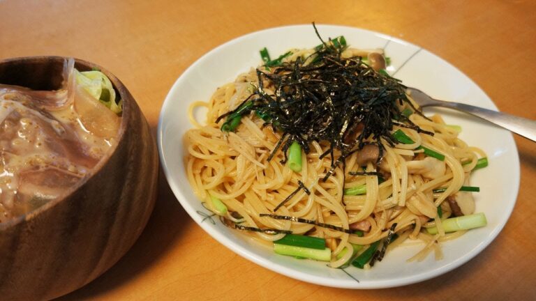 きのことベーコンの和風パスタ