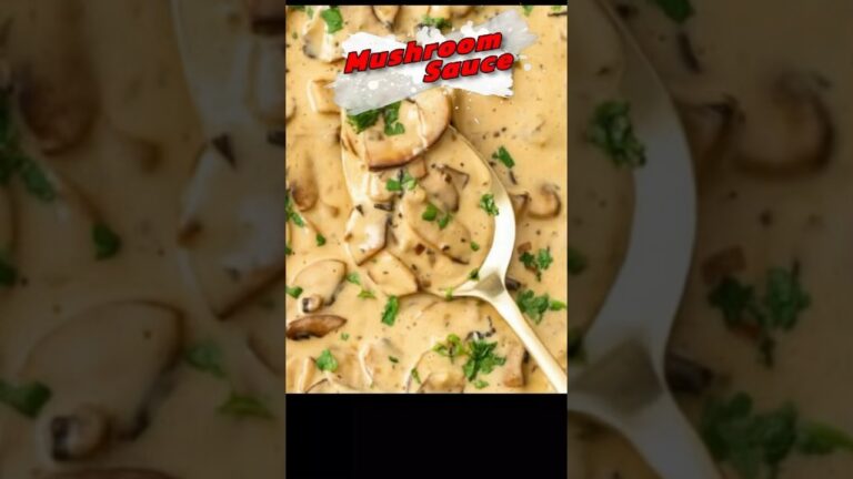 My Viral Creamy Mushroom Sauce Recipe #shorts #creamymushroomsauce #onepotmeal