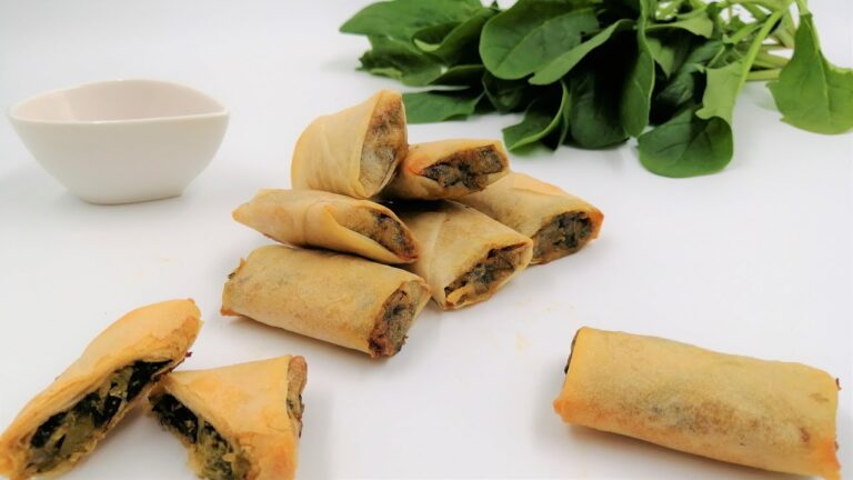 [RAMADAN SPECIALS] Spinach Rolls/ ヘルシーなほうれん草春巻き レシピ / سيكار السبانخ والجبن