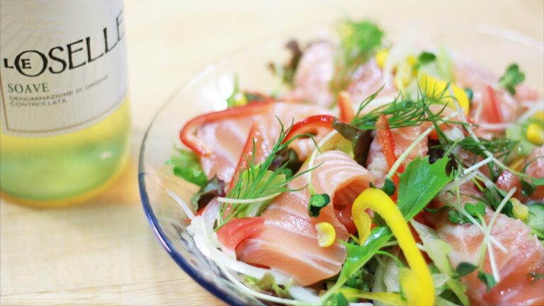 サーモンと夏野菜のカルパッチョ　レモン風味