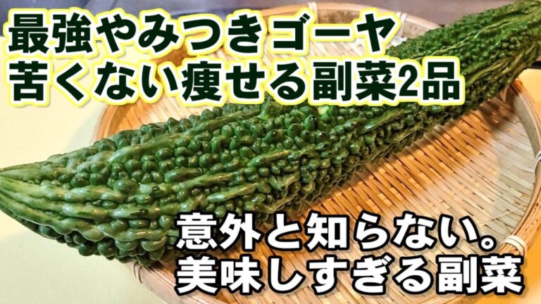 世界で一番旨い【人気のやみつき無限ゴーヤ2品】ゴーヤで作り置き簡単おつまみ副菜レシピ2品！健康/低糖質ダイエット/生活習慣病予防