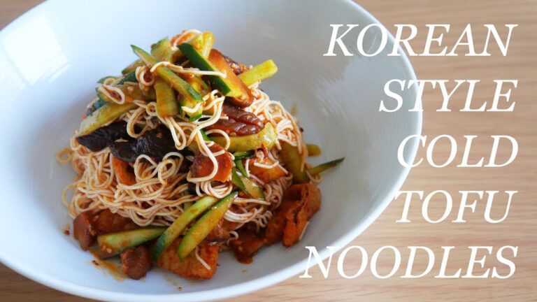 (Vegan) Spicy Korean Cold Tofu Noodles | とうふそうめん風ビビン麺（ヴィ―ガン）