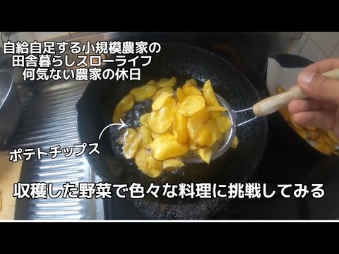 【田舎暮らし自給自足】家庭菜園で収穫した野菜で色々な料理に挑戦してみる【何気ない農家の休日】【8月】