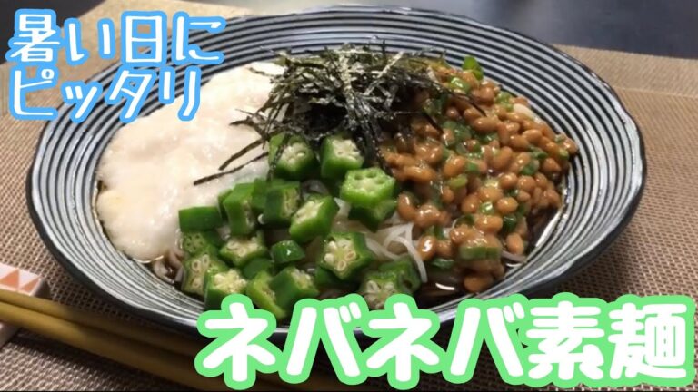 休肝日の過ごし方【おうち時間を楽しむ】ネバネバ素麺【冷やし麺で涼む】