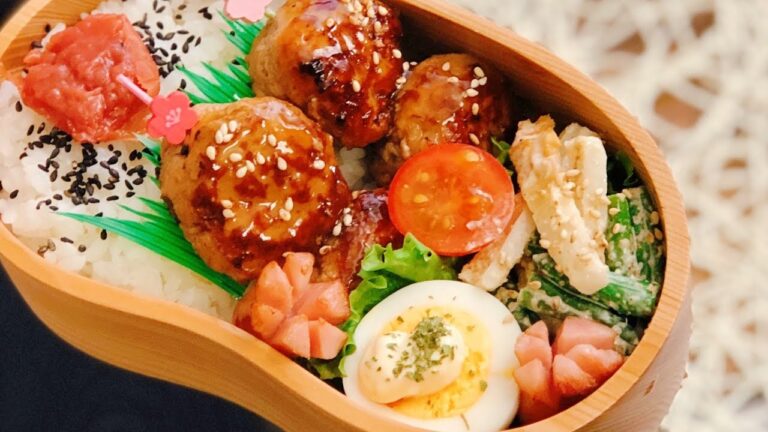 【お弁当　甘酢餡肉団子弁当】ENG sub lunch  box bentoちくわレシピ