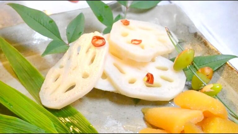 おせち料理　酢蓮根の作り方　　Food served during New Year's Holidays, How to make lotus root in sweetened vinegar