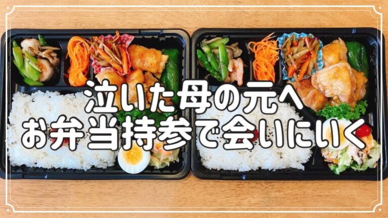 【お弁当作り】お弁当持参で母のもとへ！！鶏肉の照り焼き弁当