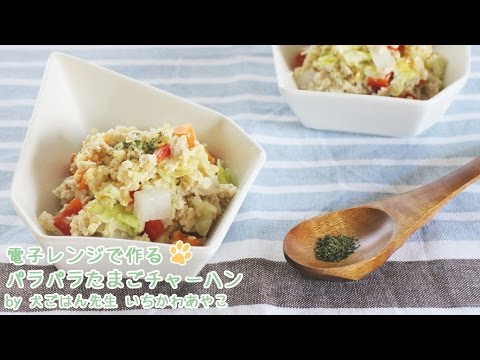 犬ごはん♡電子レンジで作るパラパラたまごチャーハン by犬ごはん先生 いちかわあやこ 動画vol.4