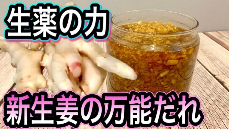 【万能新生姜だれ】サクサク食べる調味料！刻んで注ぐだけで即完成！新生姜の効果効能と活用法レシピ！