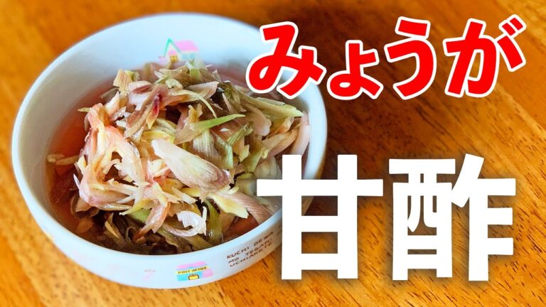 超簡単！やみつきみょうがの甘酢あえ♪初心者さん向け料理レシピ動画＊ローカロリー食材でダイエット！【cooking】簡単便利な作り置き＜JAPAN＞