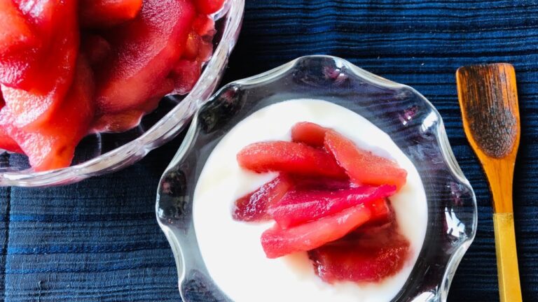 リンゴの赤ワイン煮🍎ヨーグルトやお料理に便利🗻信州の早春の風景＠漬物名人じゅんちゃん