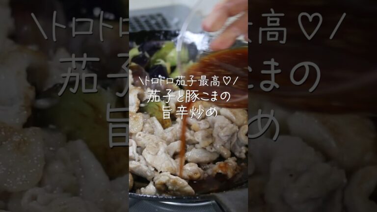 【旦那がほれたおかず】トロトロ茄子が最高〜♡茄子と豚こま肉の旨辛炒め　#簡単レシピ #japanesefood  #簡単料理