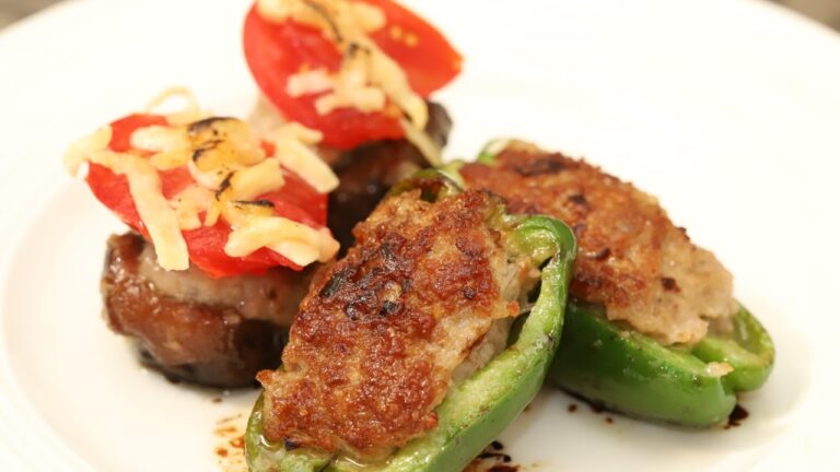 おいしさアップ！椎茸とピーマンの肉詰めの作り方 | How to make stuffed shiitake mushrooms and green peppers