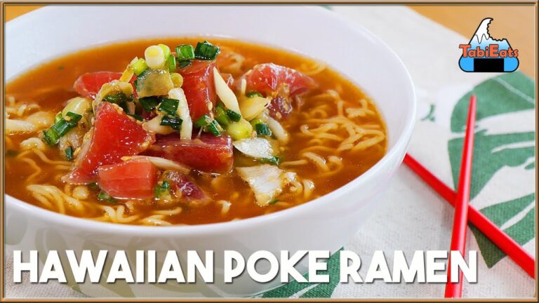 Hawaiian Poke Ramen (Instant Ramen Recipe)【ハワイの香り】ポキ・ラーメン！