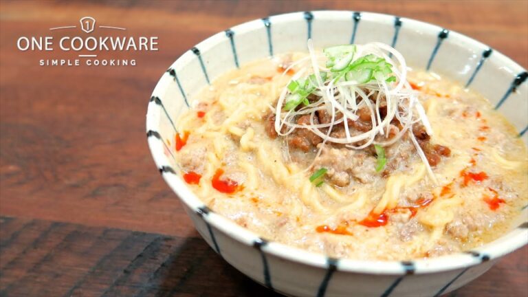 【短縮バージョン】フライパンひとつで簡単 ごまの香り豊かな濃厚担々麺｜ONE COOKWAREシリーズ　レシピ　作り方