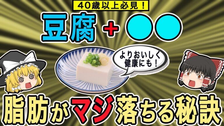 【豆腐と一緒に食べるだけ】ぜい肉がごっそり落ちる秘訣！5選【ゆっくり解説】