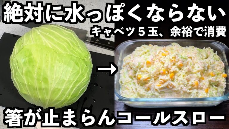 【板前の技】絶対に味がボヤけないコールスローサラダ。味馴染みが最高