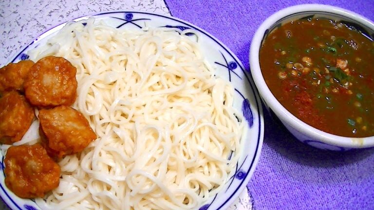 【一人deごはん】Let’s eat！カレーをつけ汁にして食べた！「冷やし讃岐うどん特盛」