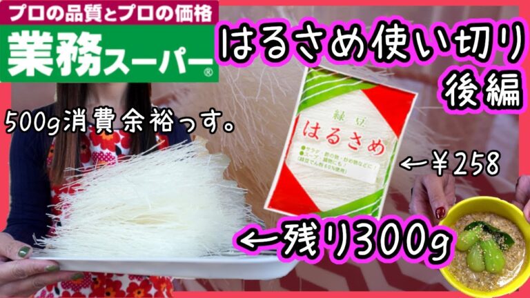 【美味い】業務スーパーのはるさめ500ｇの使い切り！あったまる辛い２品【後編】