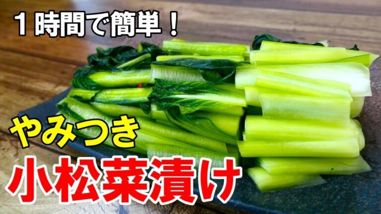 『自家製 小松菜漬け！』☆まるで野沢菜漬け！？1時間で作れる無限漬物！☆