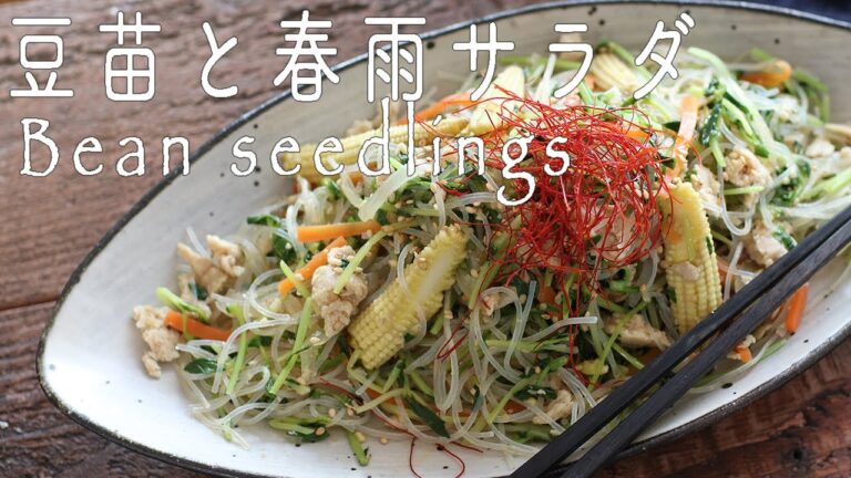 Bean sprouts and Vermicelli Salad [Recipe#5] -豆苗と春雨のサラダの作り方-