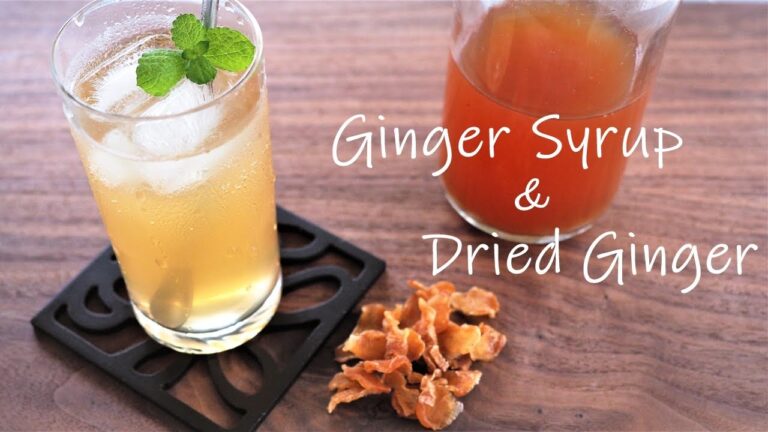 生姜シロップの作り方　ドライ生姜も　 [Vegetarian recipe] How to make ginger syrup