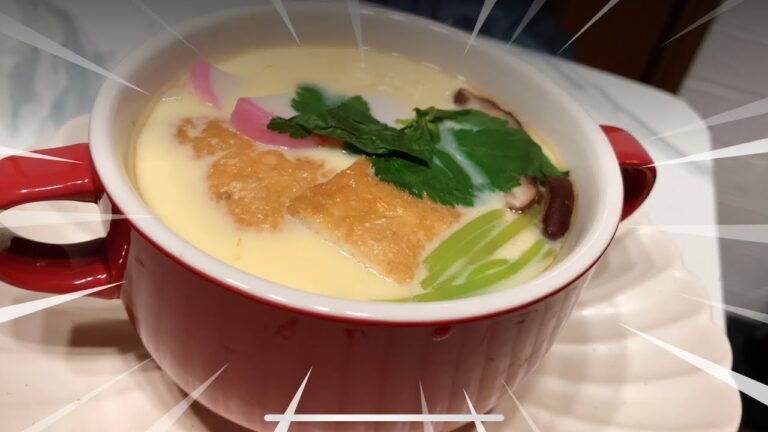 うどん入り茶碗蒸し(小田巻蒸し)  いくらでも食べられる☺　Chawanmushi with Udon (Odamaki Mushi) You can eat as much as you want☺