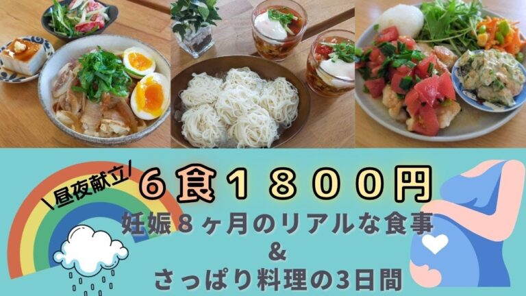 ◎節約生活 梅雨時期にオススメなさっぱり料理3日間1800円【プレママパパの日常】