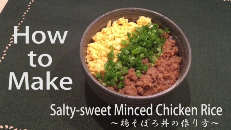 【簡単】甘辛鶏そぼろと炒り卵の3色丼【材料3つ】How to Make Salty-sweet Chicken Minced Rice