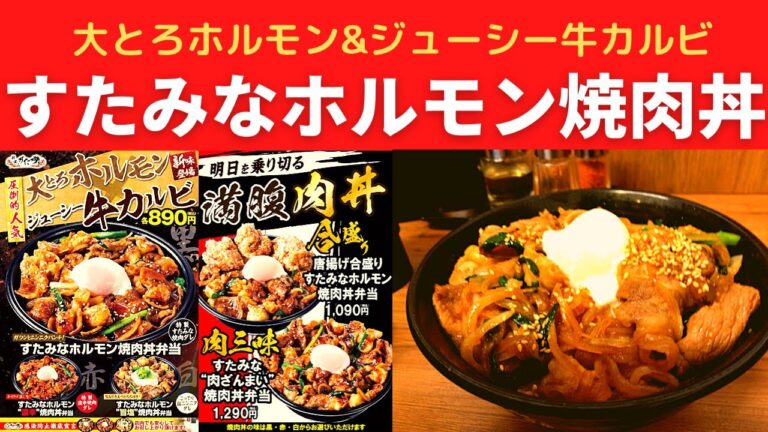 【新発売】伝説のすた丼屋 すたみなホルモン焼肉丼【大とろホルモン＆ジューシー牛カルビ】