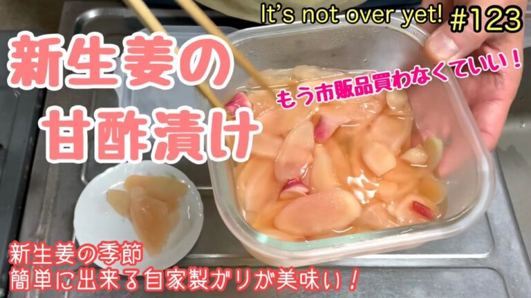 新生姜の甘酢漬け！簡単に出来る自家製ガリが美味い。もう市販品買わなくていい！たぬきッチン