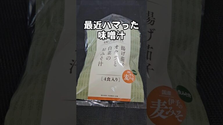 お湯注ぐだけ！この味噌汁やべぇうまさ！茄子オクラ白菜伊予の麦みそ