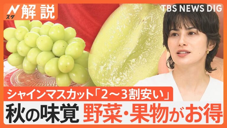 「シャインマスカットは黄色が甘い」秋の味覚の美味しい食べ方　今秋は野菜・果物がお得【Nスタ解説】｜TBS NEWS DIG