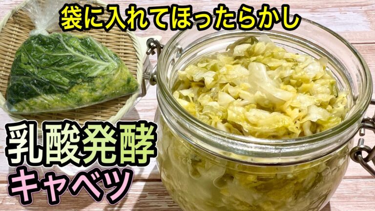 【大量消費と長期保存】キャベツがあったら試して！乳酸菌が爽やか〜！切って混ぜるだけの発酵食品